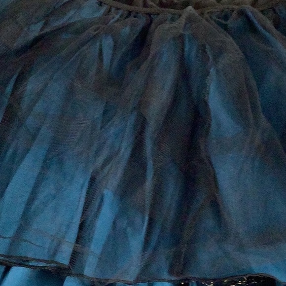 Teal Satin with Gold Mesh & Black Tulle Skirt Size Small New Without Tags - Picture 6 of 6